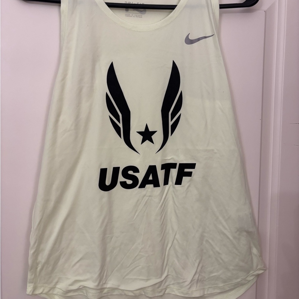 Nike Women's White Tank Top with Black Logo